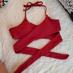 Red Cupshe Bikini Top